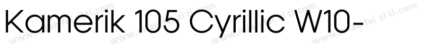 Kamerik 105 Cyrillic W10字体转换